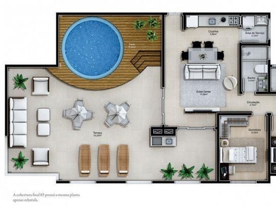 Penthouse em Agronômica, Florianópolis/SC de 156m² 3 quartos à venda por R$ 1.883.000,00
