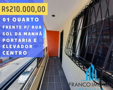 Apartamento 01 quarto a venda, elevador e portaria no Centro de Guarapari - ES