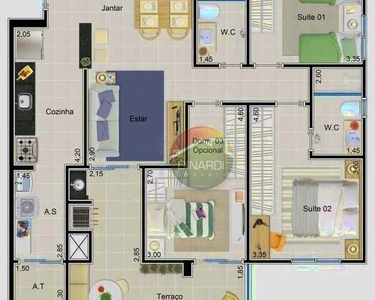 Apartamento à venda, 107 m² por R$ 524.000,00 - Jardim Paulista - Ribeirão Preto/SP