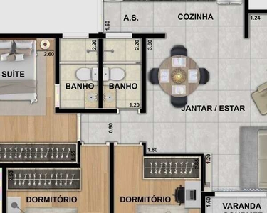 APARTAMENTO NA PLANTA EM VALINHOS/SP - RESIDENCIAL AREZZO 03 DORMITÓRIOS (01 SUÍTE) OPORT