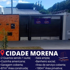Casa para venda possui 87m² com 2 quartos sendo 1 suíte em Vila Cidade Morena - Campo Gran