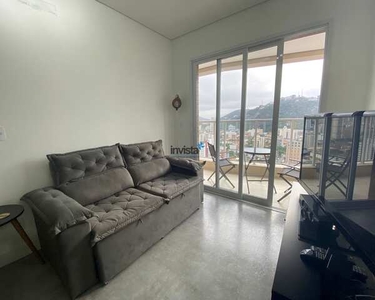 Comprar apartamento de 1 dormitório com varanda vista mar no Campo Grande em Santos