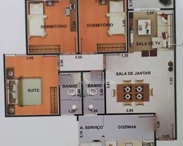 Apartamento à venda, 77 m² por R$ 374.500,00 - Residencial Paris - Paulínia/SP