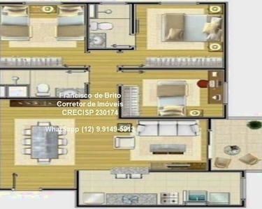 Apartamento com 3 dorm e 82m, Santana - Pindamonhangaba