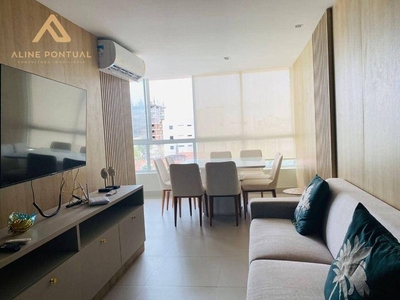 Apartamento com 2 dormitórios para alugar, 76 m² por R$ 4.226,49/mês - Camboinha - Cabedel