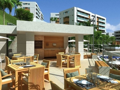 Cobertura no contemporâneo design resort campo grande com 2 dorm e 58m, Campo Grande