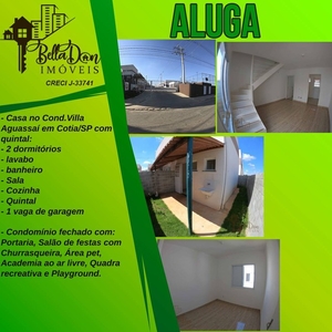 Locação - Ótima Casa com 2 dormitórios com quintal, Cond.Villa Aguassaí - Caucaia do Alto