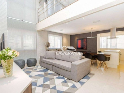 Loft com 1 dormitório à venda, 92 m² por r$ 749.000,00 - cabral - curitiba/pr