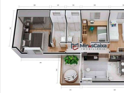 Apartamento com 3 quartos à venda no bairro Iguaçu, 75m²