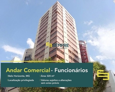 Andar Corporativo para aluguel, 5 vagas, Funcionários - Belo Horizonte/MG