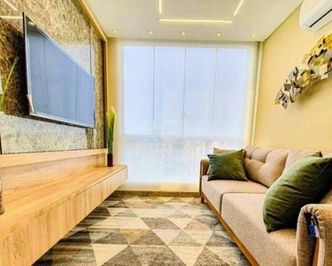 Apartamento impecável, 105m2, 2D, suíte, 2 vagas e vista para o mar, na melhor localização