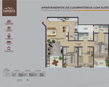 Lançamento - Apartamento para Venda em Coqueiros, Florianopolis/SC