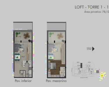 Loft à venda, 78 m² - Canto - Florianópolis/SC