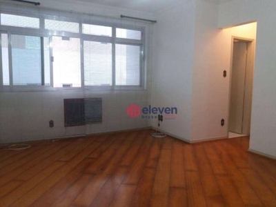 Apartamento com 2 dormitórios, 100 m² - venda por r$ 740.000,00 ou aluguel por r$ 4.600,00/mês - gonzaga - santos/sp