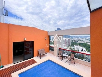Cobertura com 3 dormitórios à venda, 212 m² por r$ 2.200.000,00 - lake buena vista - rio de janeiro/rj