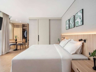 Flat disponível para locação no hotel address faria lima by intercity, com 42m², 1 dormitório e 1 vaga