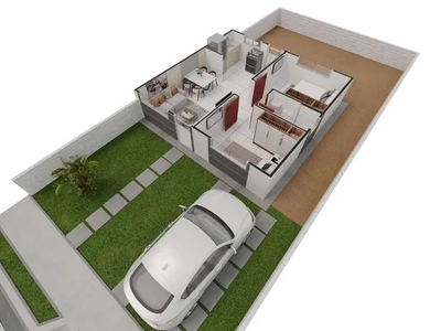 Casa para venda possui 41 metros quadrados com 2 quartos em Alto do Farol - Raposa - MA