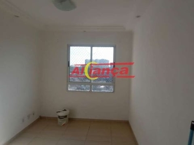 Apartamento para alugar com 2 quartos, 45m² - ponte grande, guarulhos/sp por r$1200,00