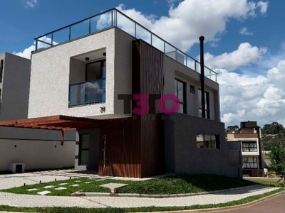 Casa alto padrão em condomínio clube c/ 218 m², 3 suítes, à venda, r$ 1.450,000, santa cândida, curitiba, pr