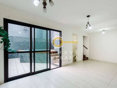Cobertura com 2 dormitórios à venda, 140 m² por r$ 1.030.000,00 - pompéia - santos/sp