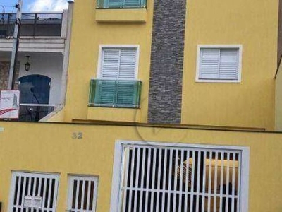 Cobertura com 2 dormitórios à venda, 50 m² por r$ 445.200,00 - vila bartira - santo andré/sp