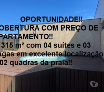 RECREIO – Ótima cobertura 315 m², 03 suítes e 03 vagas
