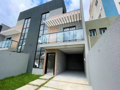 Sobrado tríplex com 3 dormitórios à venda, 127 m² por r$ 699.000 - cajuru - curitiba/pr