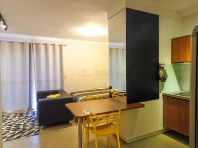 Flat com 1 quarto para alugar na avenida do café, vila amélia, ribeirão preto, 43 m2 por r$ 1.700