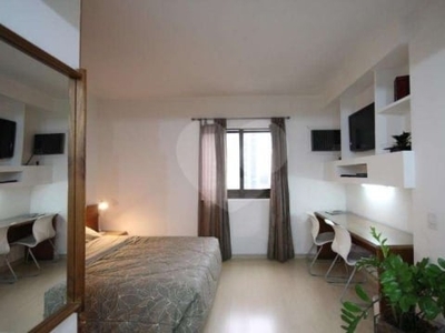 Loft com 1 quarto para alugar na avenida ibijaú, 364, moema, são paulo, 24 m2 por r$ 5.300