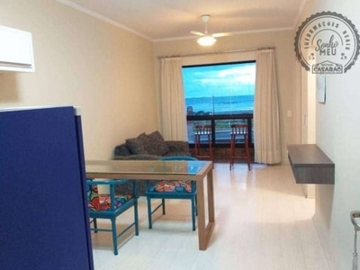 Flat com 1 dormitório à venda, 47 m² por r$ 220.000 - itararé - são vicente/sp