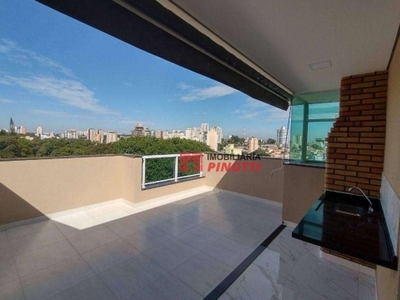 Cobertura com 1 dormitório para alugar, 88 m² por r$ 3.600,00/mês - jardim do mar - são bernardo do campo/sp