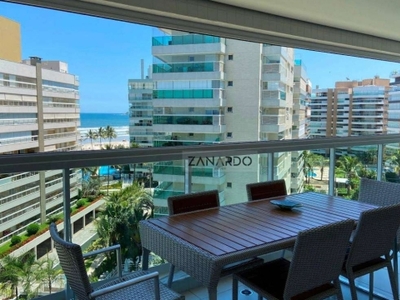 Apartamento vista mar 3 suítes para alugar, 151 m² por r$ 16.000/mês - riviera de são lourenço - bertioga/sp