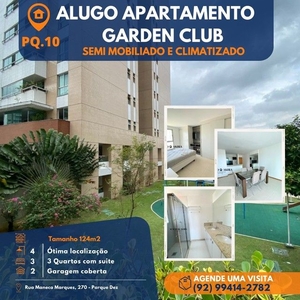 Alugo Apartamento,Garden Club,PQ.10,Semi Mobiliado