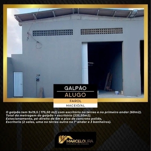 Alugo excelente Galpão de 235m² e novo.