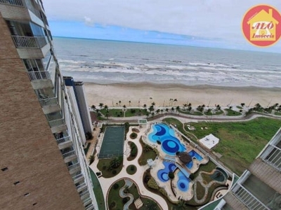 Apartamento vista mar com 2 quartos à venda, 69 m² por r$ 490.000 - mirim - praia grande/sp