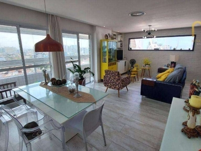 Cobertura com 3 dormitórios à venda, 165 m² por r$ 900.000,00 - nova mirim - praia grande/sp