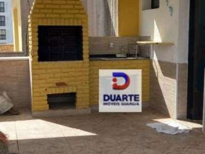 Cobertura duplex com 2 dormitórios, 85 m² - venda por r$ 550.000 ou aluguel por r$ 4.867/mês - tombo - guarujá/sp