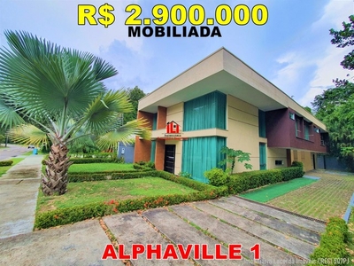 Alphaville Manaus 1, Casa Duplex Mobiliada, 640m² Terreno, Atrás Orla da Ponta Negra