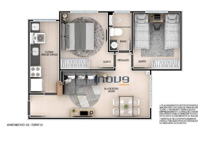 Apartamento com 2 dormitórios à venda, 44 m² por R$ 209.000,00 - Passaré - Fortaleza/CE