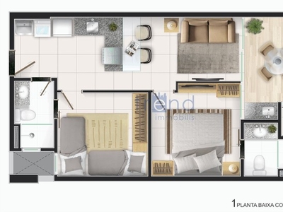 Apartamento com 2 dormitórios à venda, 54 m² por R$ 624.069 - Centro - Fortaleza/CE