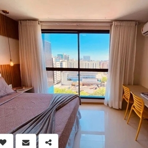 Apartamento Studio, Sky Concept, totalmente mobiliado. Próximo a Praia da Jatiuca