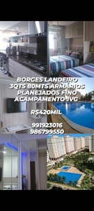 Borges Landeiro 3Qts 80mts armários fino acabamento nascente Decorado