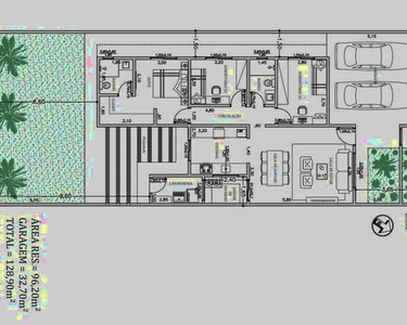 Casa a Venda com 3 Dormitórios, 1 Suíte, 128m²