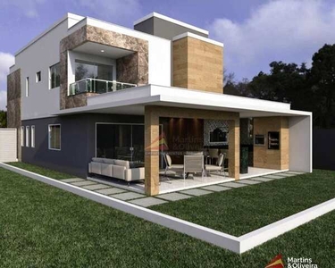 Casa com 4 dormitórios à venda por R$ 614.000,00 - Urucunema - Eusébio/CE