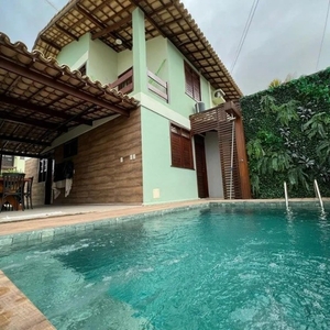 Casa na Barra de São Miguel em condomínio fechado com 3 suítes, área gourmet e piscina pri