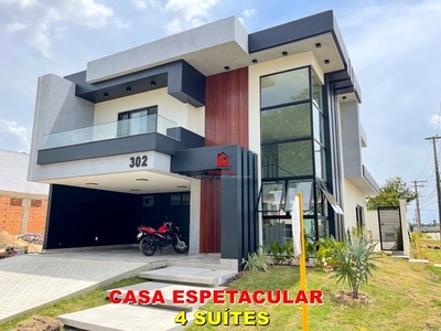 Casa na Ponta Negra Morada dos Passaros 262m² com 4 Suítes e Piscina - Manaus - AM