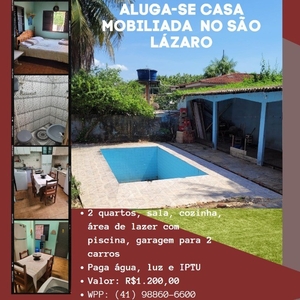 Casa para aluguel - São Lázaro - 2 quartos, piscina, totalmente mobiliada