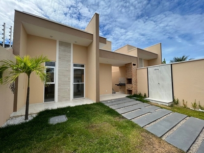 Casas Planas Novas, Prontas Pra Morar, 3 Suítes, Porcelanato, Churrasqueira e 2 vagas