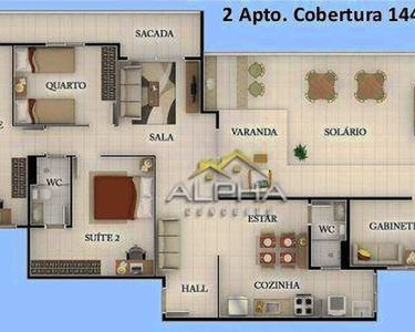 Cobertura com 4 dormitórios à venda, 144 m² por R$ 622.000,00 - Maraponga - Fortaleza/CE