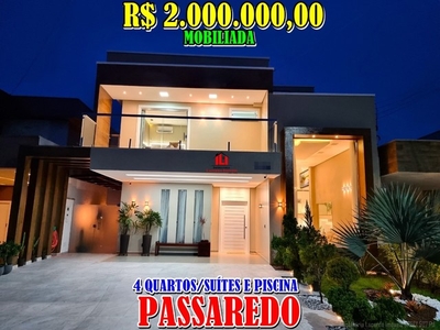 Condomínio Residencial Passaredo| Com 4 dormitórios| 100% Mobiliado| área gourmet + Piscin